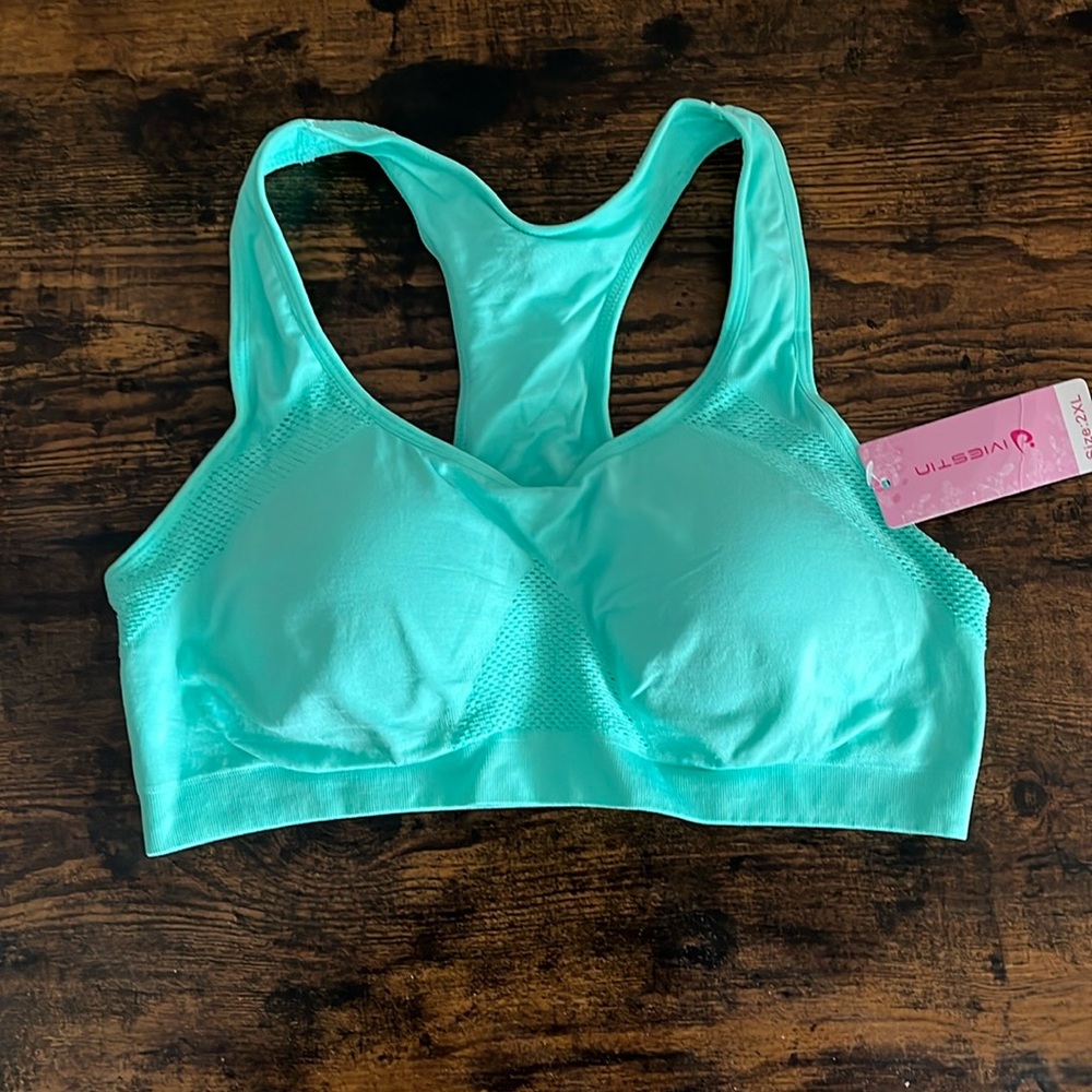 NWT IVIESTIN 2XL SPORTS BRA 10% ELASTANE, 90% NYLON